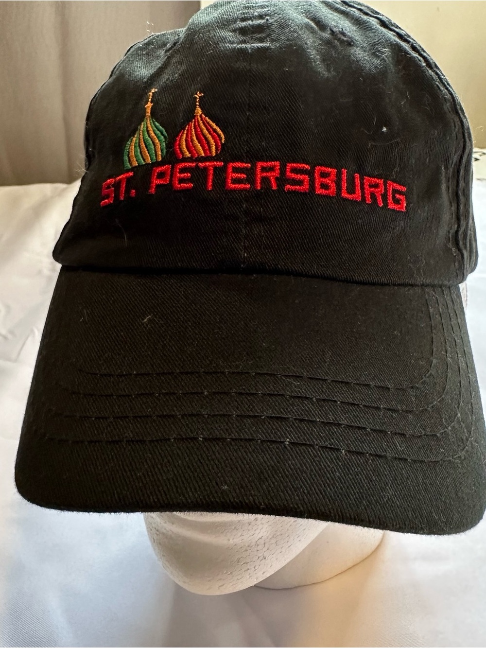 St. Petersburg Embroidered Black Baseball Cap